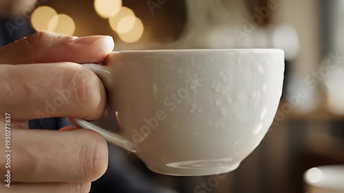 Wallpaper Mural Hand holding a white coffee cup. Torontodigital.ca