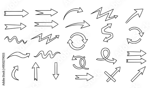Creative hand-drawn arrow vector collection