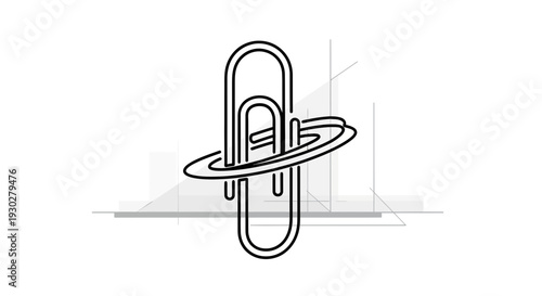 Abstract Paperclip Orbiting Abstract Structure