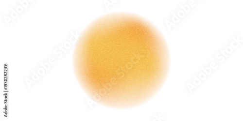 Orange circle gradient noise gradation. Abstract color watercolor blur mesh shape on white background. Gradient aura, grain neon blob with noise effect vector illustration.