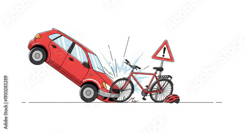Car Accident with Bicycle Collision.