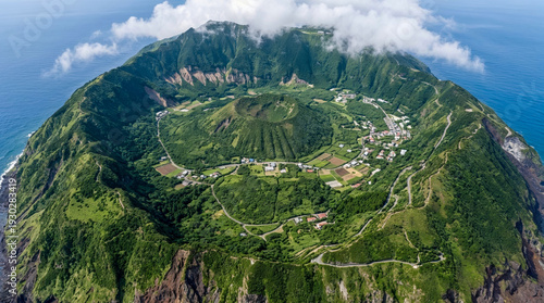 Majestic Double Caldera of Aogashima Island