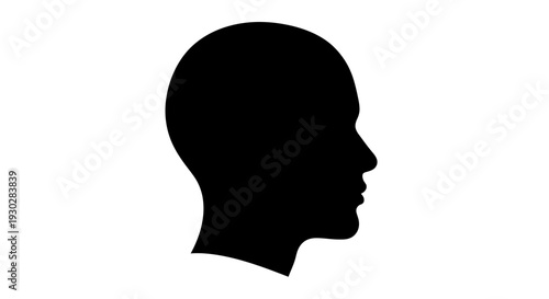 Black silhouette of a human head.