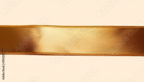 Golden Silk Ribbon With Gold Border Horizontal