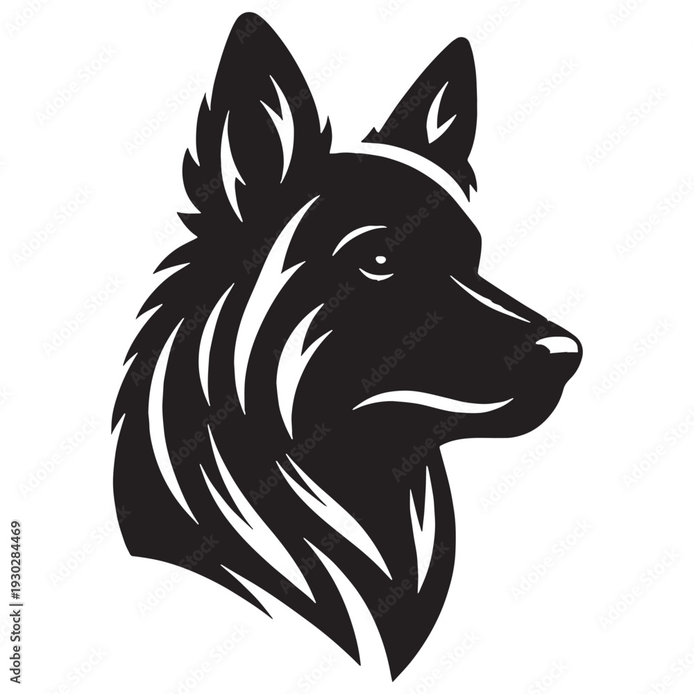 Fototapeta premium Pri**Majorca Shepherd Dog – Loyal, Intelligent and Powerful Spanish Guardian Breed with Strong Protective Instincts, Agile Working Ability, Confident Temperament, Family Devotion.