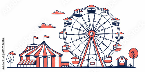 ferris wheel on a white background