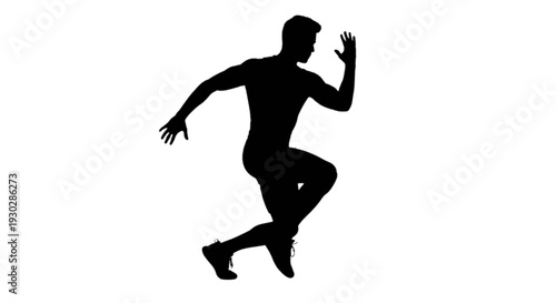 Silhouette of a person in mid-jump with arms and legs extended