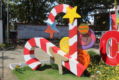 Art on a Park Decoration on a Village Plaza 