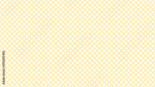 Fotografi Seamless repeating pattern featuring small white polka dots evenly distributed across a cheerful pale yellow background creating a sweet retro visual texture