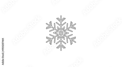 Simple Snowflake Icon, Minimalist Winter Symbol, Cold Weather Graphic