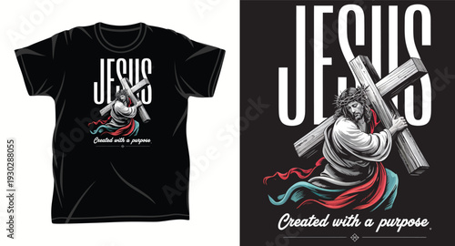 Jesus Graphic vector art t-shirt design print