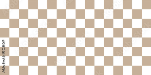 Simple Seamless Beige and White Checkered Pattern Square Texture Background