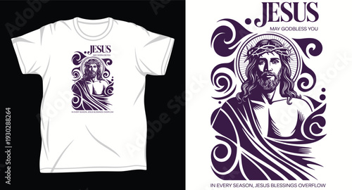 Jesus Graphic vector art t-shirt design print