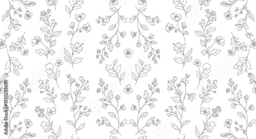 Black and white floral pattern design.
