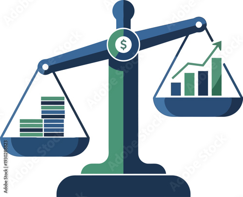 Financial balance and growth concept