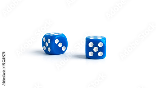 Playing dice isolated on white background. High quality photo