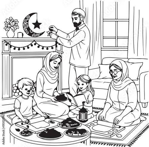 A funny cartoon illustration of a man and woman in a kitchen restaurant gag drawing