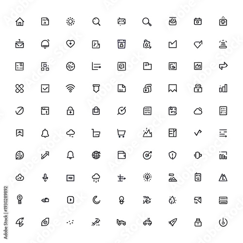 Minimalist Black Icons for Web and Apps
