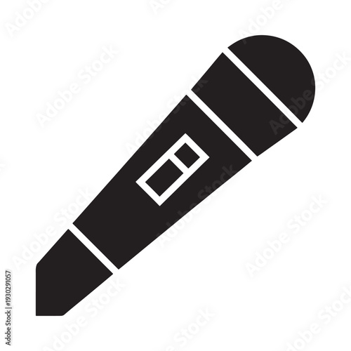 Black and white illustration of a wireless microphone