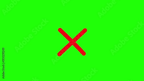 Red cross mark icon isolated on transparent  background representing error rejection wrong false and negative symbol