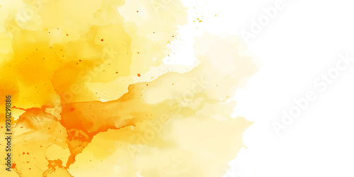 A vintage yellow watercolor background vector featuring a grunge paper texture with artistic paint splashes and an aged parchment pattern design