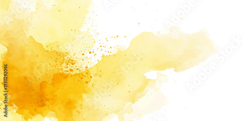 Vibrant abstract watercolor background featuring orange paint splashes and artistic textures