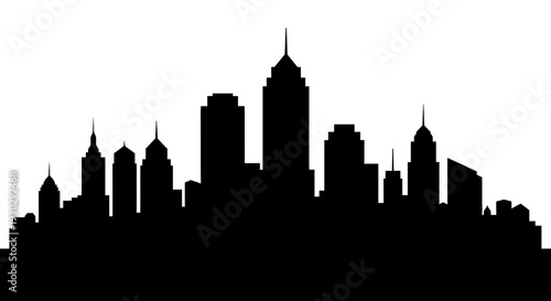 City Skyline Silhouette Urban Landscape.