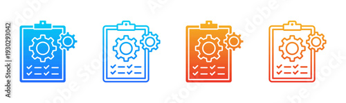 Workflow Management icon sheet multiple style collection