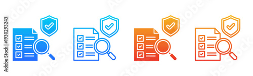Quality Assurance icon sheet multiple style collection