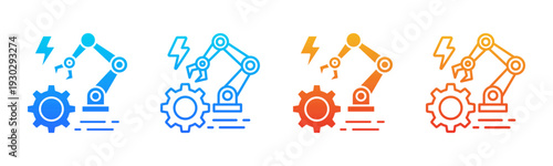 Task Automation icon sheet multiple style collection