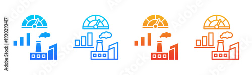Capacity Planning icon sheet multiple style collection