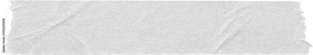 Fototapeta premium White adhesive paper tape isolated on white background