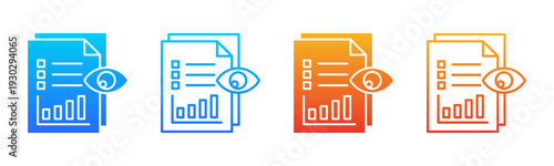 Task Monitoring icon sheet multiple style collection