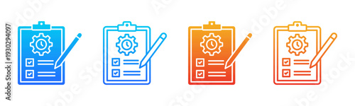Operations Audit icon sheet multiple style collection
