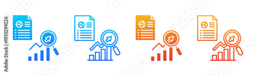 Operations Analysis icon sheet multiple style collection