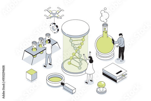 Genetic research in modern laboratory