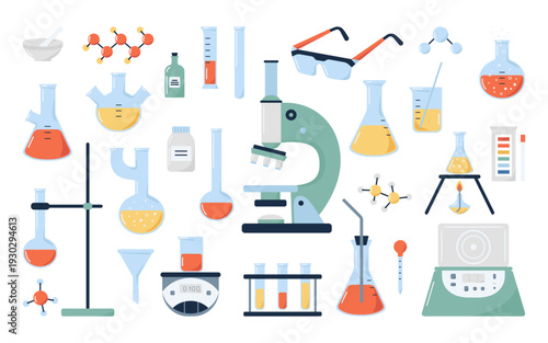 Scientific Laboratory Glassware Equipment Collection