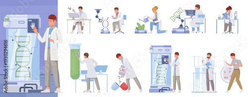 Scientists Collaborating In Modern Laboratory