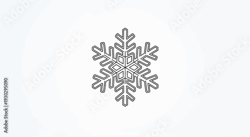 Elegant Snowflake Icon Vector Art - Winter Season Symbol