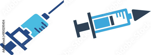 Flat Icon Syringe medical set