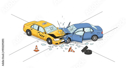 Car Crash Accident Collision Damage.