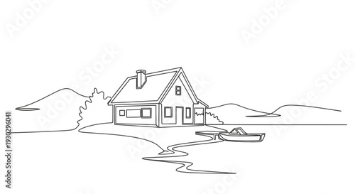 Cozy House by the Water with Boat Docked, Serene Lakeside Living