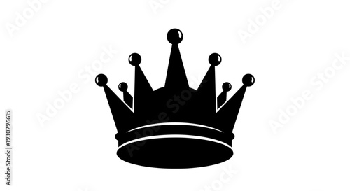 Black Crown Symbol Royalty Icon.