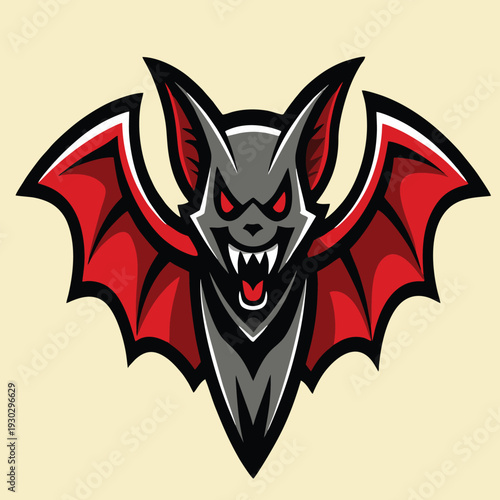 logo design icon illustration mascot vampire bat