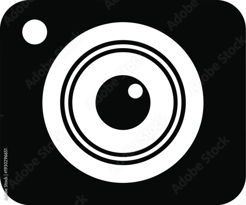 Camera icon social media application logo. Social networking platform designed for sharing photos and videos. 