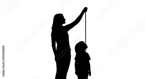 Woman swinging little girl high.