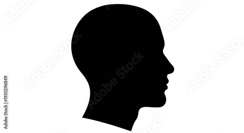 Black silhouette of a human head.
