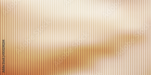 Brown beige orange ribbed glass. Vector ribbed glass texture background. Mesh gradient. acrylic ribbed bath surface. Reeded glass background semitransparent overlay. Bath wall window