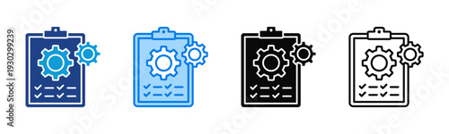 Workflow Management icon sheet multiple style collection