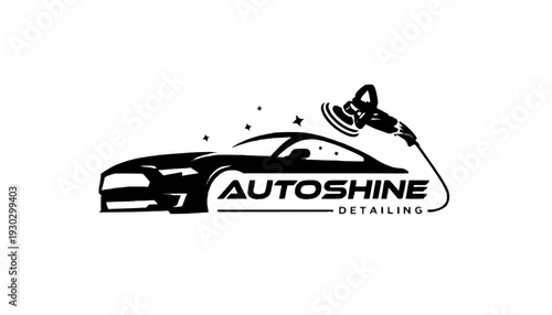 Autoshine logo with car and polisher
